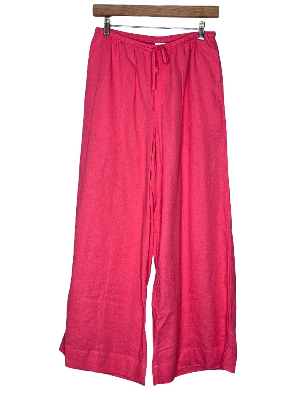 a new day Linen Blend Coastal Contemporary Drawstring Waist Wide-Leg Pants Sz S